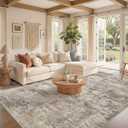 Nakagishi Boho 10x12 Area Rug Living Room Rugs Machine Washable Brown Grey