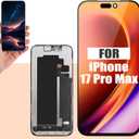 Incell Screen for iPhone 17 Pro Max Screen Replacement for iPhone 17 Pro Max LCD Screen A3526,A3257,A3527,A3525 3D Touch Display Digitizer Assembly Repair Parts(Black No Frame