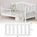 Salcod Toddler Bed Conversion Kit (M12599) - CPSC Certified, Toddler Safe Guardrail Compatible with Davinci Crib: Charlie (M12801), Grove (M9301), Liam (M13401G), Nathan (M12501), White