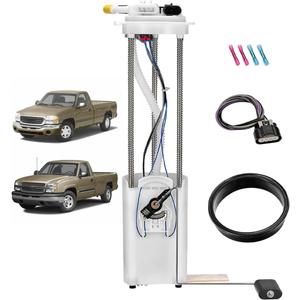 Fuel Pump, FIT 19992004 Chevy Silverado & GMC Sierra 1500 2500 3500 4.3L 4.8L 5.3L 6.0L 8.1L, w/Sending Unit & Fuel Pressure Sensor, Replace E3500M MU1757 FG0407
