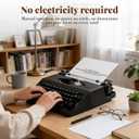 Vintage Manual Typewriter with Ribbon for Typing, Smooth Creative Writing, Letters and Notes, Retro Mechanical Portable Typewriter Machine for Sale, Ideal for Writers, Collectors and Retro Enthusiasts