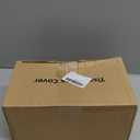 Tissue Box Cover Rectangle, PU Leather Tissue Holder with Magnetic Closure and Gold Trim for Bathroom, Decorative Tissues Box Holder for Toilet Bedroom Living Room Table Desk Office (White, Rectangle)