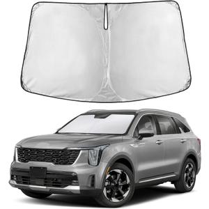 EcoNour Windshield Sunshade Compatible for Kia Sorento 2021-2024 2025 2026, Sun Visor for Front Windshield & Window Sun Shade Cover, UV Heat Blocker & Protector, Car Accessories