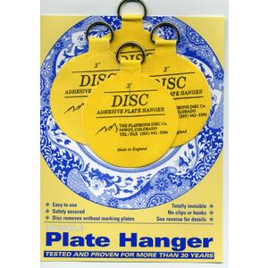 Invisible English Disc Adhesive Medium Plate Hanger Set (4-3 Inch Hangers)
