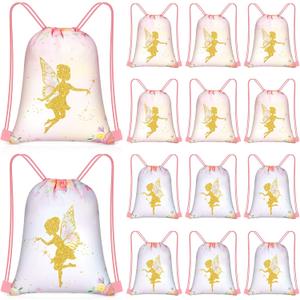 Censen 24 Pcs Flower Fairy Drawstring Bags Set Bulk 12 x 10 Inch Candy Treat Goody Waterproof Beach Bags for Kids Flower Fairy Themed Party Birthday Party Favor Supplies Censen 24 Pcs Flower Fairy Drawstring Bags Set Bulk 12 x 10 Inch Candy Treat Goody Waterproof Beach Bags for Kids Flower Fairy Themed Party Birthday Party Favor Supplies