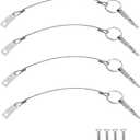 1/4" Diameter Bimini Top Quick Release Pins 316 Stainless Steel Pin and Ring Easy to Fix and Remove Bimini Pins, Marine Hardware for Boats, Yachts, Speedboats, Motorboats, Ships (4 Pack)