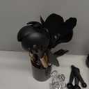 Umite Chef Kitchen Cooking Utensils Set, 33 pcs Non-Stick Silicone Cooking Kitchen Spatula Set with Holder, Wooden Handle Silicone Kitchen Gadgets Utensil Set (Black)