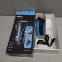 Braun Electric Series 3 Razor with Precision Trimmer, Rechargeable, Wet & Dry Foil Shaver for Men, Blue/Black, 4 Piece