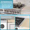 Eveanro 2PCS Kitchen Stove Counter Gap Covers, Stainless Steel Gap Cover, Cooktop Trim Kit, Stove Gap Guards, Oven Gap Filler, Heat Resistant & Effectively Protect Stove Gap Filler 16.5-33inch Silver