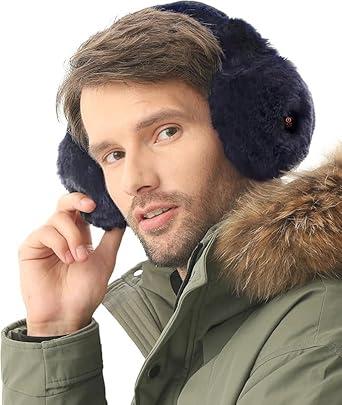 Telepepe Heated Ear Warmers, Foldable Ear Muffs for Men Women, Portable & Lightweight, 3 Heating Modes, Perfect Gifts in Winter for Skiing, Running, Cycling, Camping or Outdoor Working (Black)