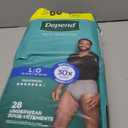 Depend Fresh Protection Adult Diapers, Incontinence Underwear for Men, Disposable, Maximum, Large, Grey, 28 Count