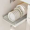 Pull Out Cabinet Organizer Fixed with Adhesive Nano Film, Slide Out Dish Drying Rack for Kitchen Cabinets, Pull Out Drawer for Kitchen Under Sink Organizer