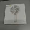 WSKEN Desk Fan Small Quiet - 180 Foldable Portable Fan with Battery Operated, 6 Inch Rechargeable Handheld Fan, 20H Max Cooling Time, 4-Speed, Travel Essential for Outdoor, Office, Gift, White