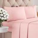 Queen Size 4 Piece Sheet Set - Comfy Breathable & Cooling Bed Sheets Set - Hotel Luxury Bedding for Women, Men, Kids, Teens, Boys & Girls - Deep Pockets, Soft and Wrinkle Free - Oeko-Tex - Baby Pink