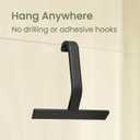 Dancemoon JustHang Shower Squeegee for Glass Doors, All-in-One Award-Winning Silicone Squeegee with Built-in Hook for Bathroom, Window, Mirror, Tile Wall, Car, Streak-Free Cleaner Tool, 10-Inch Black