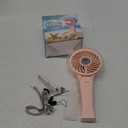 HandFan 4000mAh Handheld Misting Fan, 50ml Water Tank, Rechargeable Personal Mister Fan Portable AC, Spray Water Mist Fans, Foldable Cooling Ice Fans for Beach Travel Outdoors(Pink)