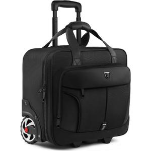 RUCYEN Rolling Laptop Bag,Rolling Briefcase for Men & Women,Laptop Briefcase on Wheels,Carry On Bag for Business Travel
