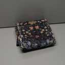 DUKINO 2x3 Entryway Rug, Floral Washable Area Rug with Non Slip Indoor Door Mat, Vintage Low Pile Small Front Door Throw Carpet for Kitchen, Entrance, Bathroom, Bedroom, Black