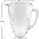 Replacement parts 6-Cup Glass Jar With Blade, Compatible with Oster Blenders