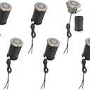 LUMENGY LED In-Ground Paver and Deck Light with Patented Ring Light Effect, 1W, 12V Low Voltage, IP67 Waterproof, for Decks, Driveways, Patios, Steps and Paver Surfaces, Stainless Steel Finish, 6-Pack