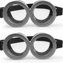 2PCS Round Goggles Glasses for Halloween Cosplay Costume Accessories - Adjustable Steampunk Goggles for Adults Men, Women - Perfect for Halloween, Costume Parties, and Themed Events