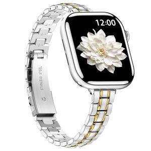 BAITEYOU Narrow Metal Band Compatible with Apple Watch Bands 38mm 40mm 41mm 42mm (Series 11 10), iwatch Stainless Steel Slim Thin Bands Series 9 8 7 SE 6 5 4 3 2 1 for Women, Silver Gold