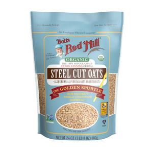 Bob's Red Mill Organic Steel Cut Oats, 24oz (Pack of 4) - Non GMO, Whole Grain, Vegan, Kosher USDA Organic BB Date: 14MAR28