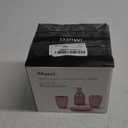 iMucci Bathroom Accessories Set 5Piece Navy Blue Bathroom Sets, Toothbrush Holder, Toothbrush Cup, Lotion Soap Dispenser, Soap Dish and Qtip Holder Bathroom Decor