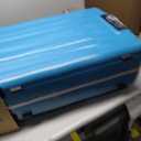 Hanke 24 Inch Medium Checked Luggage, Top Opening Aluminum Frame Suitcase