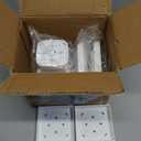 Home Zone Security Solar Post Cap Lights - Decorative Glass LED Outdoor 4x4 (3.5 x 3.5 in.) Post Lights, White (2-Pack)