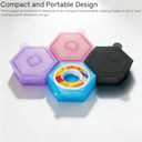 Portable Air Flavor Pods Storage Box – 4 Pack Protective Case with Hanging Rope in 4 Colors, Personality Hexagonal Container for Aromatic Pods, Compatible with Air Up Flavor Pods
