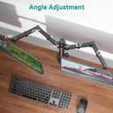 WALI Dual Monitor Stand for Desk, Dual Monitor Mounts for 2 Monitors up to 27 inch, 2 Monitor Desk Mount Holds up to 22 lbs, Height Adjustable Swivel Tilt Rotation, 75x75/100x100mm (M002), Black
