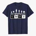 Funny Chess Set Pieces Periodic Table Board Game Player Gift T-Shirt (Medium)