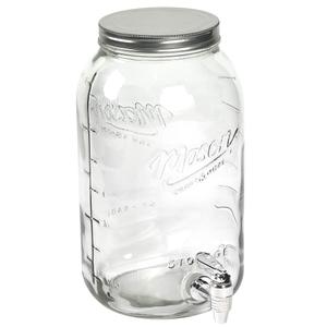 Mason Craft & More Drinkware Collection- Durable Glass Leak Proof Beverage Glassware, 8 Liter Mason Drink Dispenser With Metal Lid Mason Craft & More Drinkware Collection- Durable Glass Leak Proof Beverage Glassware, 8 Liter Mason Drink Dispenser With Metal Lid