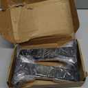 6 Pack - 8 inch Black Hidden L Shelf Bracket (1/5 Inch Thicked) Iron Floating Shelf Brackets Rustic Industrial Metal Brackets for Shelf Support