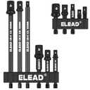 11-Piece Impact Socket Adapter Set, 1/4-Inch Hex Shank, 1/4" 3/8" 1/2" Impact Socket Driver Set, Drill Sockets Extension Bit, Sockets Driver Adapter, Drill Extension with Holder