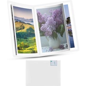 SXhyf A3 Diamond Painting Storage Book for 60 Diamond Art Pics, 30 Pages Art Storage Book, Presentation Portfolio Folder for Artwork (White, A3-16.5 x 12.1 in)