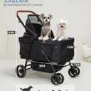 Dog Stroller for Large & Medium Dogs (20132 lbs), Pet Stroller for 2 Small Dogs, Extra Large Heavy Duty, Foldable & Ventilated