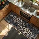 LIVEBOX Washable Runner Rug, 2x6 Runner Rugs for Hallway, Non-Slip Kitchen Runners, Soft Low Pile Non-Shedding Carpet for Kitchen, Hallways, Entryway, Bedroom, Bathroom(Black)