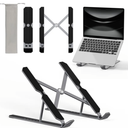 Portable Laptop Stand, 6-Level Adjustable & Foldable Laptop Stand for Desk, Magnetic Storage with Non-Slip Pads, Ventilated Cooling Design, Includes Travel Carry Bag, Fits Laptops up to 16 Inch