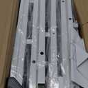 Furnulem White Dresser with 5 Drawers, Vertical Storage Tower Fabric Dresser for Bedroom, Hallway, Entryway, Nursery, Closet Organizer, Nightstand Bedside Table Furniture, Sturdy Steel Frame, Wood Top