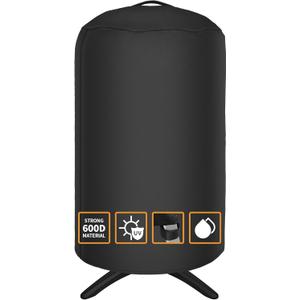 NEXCOVER Round Grill Cover | 19.5 Dia by 32H BBQ Cover, Dome Smoker Cover, Fade & UV Resistant Barbecue Cover,Waterproof Heavy Duty Barbeque Cover,Compatible for George Foreman Gfo3320 Gfo240 Grills