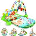 CUTE STONE Baby Gym Play Mat, Play Piano Gym with Tummy Time Activity Mat, Musical Activity Center for Infants Toddlers