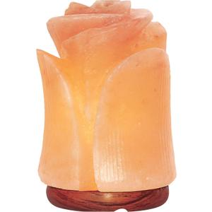 Spantik Tulip Shape Himalayan Pink Salt Lamp | Hand-Carved Rock Salt Flower Lamp | Natural Salt Night Light Desk Lamp for Home Office Decor | Himalayan Salt Lamps Sourced from Pakistan