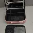 Travel Makeup Bag with LED Lighted Make up Case with Mirror 3 Color Setting Cosmetic Makeup Box Organizer Vanity Case for Women Beauty Tools Accessories Case Rechargeable