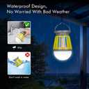 Solar Bug Zapper Outdoor Waterproof, Portable Mosquito Zapper, 2-in-1 Cordless & Rechargeable Bug Zapper with LED Light for Home, Camping, Patio, Yard, Pool (Green)