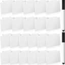 Chinco 24 Pcs Basket Label Clips Set Include 30 Removable Kitchen Clip Label Holder PVC Storage Bin with 2 Chalk Markers for Basket Kitchen Pantry Organization (White Clip,Black Pen)