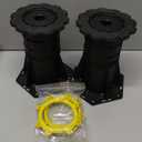 2 Pcs Adjustable Height Bed Support Legs, 8.5-13 inch, Black Plastic, Bed Frame/Bed Center Slat Support, Reinforcement Parts