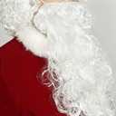 SOMOYA Santa Claus Costume for Men Christmas Santa Suit Deluxe Santa Outfit Plush Velvet 9 Pcs (X-Large, Burgundy)