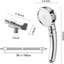 High Pressure Shower Head with Handheld,Removable Camper Showerhead with Hose and Adjustable Angle Bracket,RV Detachable Replacement 3 Spray Modes Shower Wand with Shut Off Button